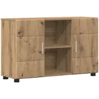 vidaXL Meuble de rangement FLORIN, 88,5 x 30,5 x 55,5 cm, imitation chêne artisanal