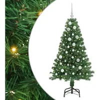 vidaXL Sapin de Noël artificiel Vert 150 cm PVC, Acier et Plastique