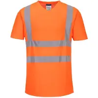 Portwest T-shirt Col V Avec Empiècements Latéraux En Maille Aérée Couleur : Orange Taille Xxl -