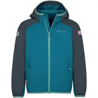 TROLLKIDS Veste Halsafjord pour enfant, taille 104, bleu Atlantique/bleu marine foncé/turquoise foncé