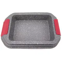 Platinum Set De 3 Plats De Cuisson Revêtement Marbre 3 Tailles