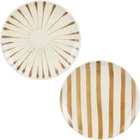 Mica Decorations Elsie Assiette Plate - Assorti - H3 X Ø36 Cm - Grès - Marron