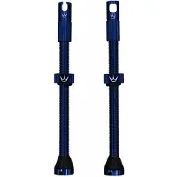 Chris King Peatys X Chris King MK2 Tubeless Valves 1 paire tubeless 80 mm bleu marine PTV2-80-NVY-12
