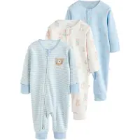 Next Pyjama camel / bleu ciel / blanc cassé