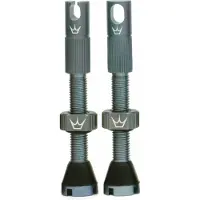 Chris King Valves Peatys X Chris King MK2 Tubeless, 1 paire, sans chambre à air, 42 mm, gris ardoise, PTV2-42-SLT-12