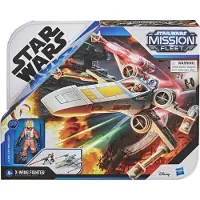 Hasbro Flotte de mission Star Wars - Figurine de Luke Skywalker et vaisseau de combat X-Wing - 6 cm