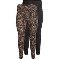 Zizzi Leggings noisette / brun foncé / noir