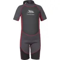 Trespass Milo 3 Mm Junior Short Sleeve Back Zip Shorty Gris 9-10 Years Garçon