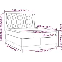 vidaXL Lit boxspring avec matelas rose 140x200 cm velours