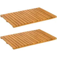 vidaXL Tapis de bain Uni Marron 60 x 40 cm bois