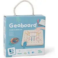 BS Toys Tableau de manipulation en bois Geoplan Montessori