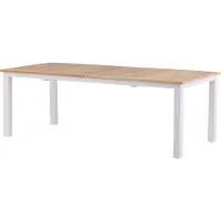 Venture Home Panama Table de salle à manger incl. plateau supplémentaire 224, 324 cm blanc, naturel.