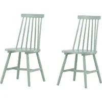Ebuy24 Lönneberga chaise de salle à manger bois vert