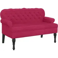 Super Merchant Banc avec dossier bordeaux 119,5x64,5x75 cm velours