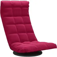vidaXL Chaise de sol pivotante vin rouge velours