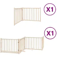 vidaXL Porte pour chien 6 pièces avec porte Pliable 480 cm bois de peuplier