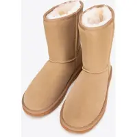 WITTCHEN Bottines pour femmes en daim avec doublure en laine, rose foncé, daim marron