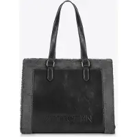 WITTCHEN Sac à provisions pour femmes en avec bordure en fourrure, gris, gris