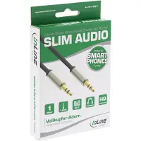 InLine S-99211 Câble audio mince jack 3,5mm ST/ST stéréo 1m
