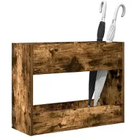 vidaXL Porte-Parapluie Chêne Fumé 65 X 24 X 50 Cm Bois D'ingénierie
