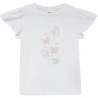s.Oliver T-Shirt rosé / argent / blanc
