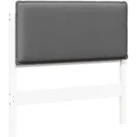 vidaXL Tête de lit rembourrée blanche et gris clair 75 cm