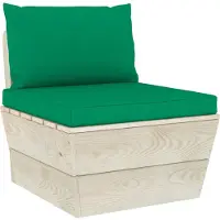 vidaXL Coussin pour palette 2 pcs. vert tissu Oxford