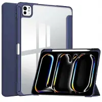 IMoshion Coque tablette rigide Trifold Apple iPad Pro 13 (2024) M4 - Bleu foncé