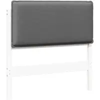 vidaXL Tête de lit rembourrée blanche et gris clair 100 cm