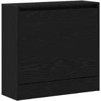 vidaXL Armoire à chaussures avec stockage Chêne noir 60 x 21 x 57 cm