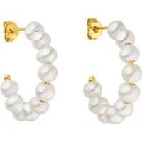 Purelei Boucles d'oreilles 'Aina' argent / blanc perle