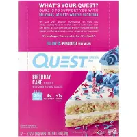 Quest Nutrition Barre Quest, gâteau d'anniversaire - 12 barres