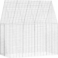 vidaXL Cage à lapins Argent 200 x 100 x 210 cm Acier galvanisé