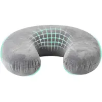 vidaXL Oreiller Avec Oreiller Gris 27 X 27 X 8,5 Cm Velours