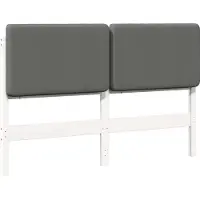 vidaXL Tête de lit rembourrée blanche et gris clair 120 cm