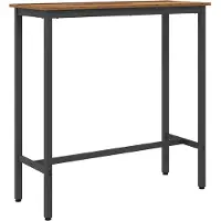 vidaXL Table vieux bois 100 x 40 x 100,5 cm Ingénierie bois et acier