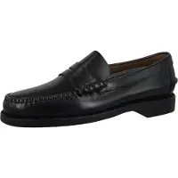 Sebago pour homme. 7000300 Mocassins classiques en cuir noir (44), Plat, Aucun, Casuel, Fête