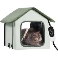 Vevor Maison Chat Surélevée Chauffante
