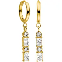 Purelei Boucles d'oreilles 'Powder' or / transparent