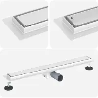 vidaXL 2 en 1 Vidange de douche Argent 70 cm Acier inoxydable 304