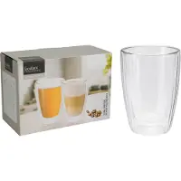 Excellent houseware Verres isothermes à double paroi pour café et thé, 350 ml, lot de 2.