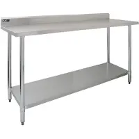 KuKoo Table de restauration commerciale en acier inoxydable - 6ft Wide