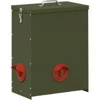 vidaXL Nourrisseur pour poules Olive vert 32,5 x 20,5 x 43 cm