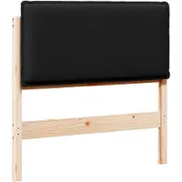 vidaXL Tête de lit rembourrée avec tête de lit Naturel et noir 80 cm