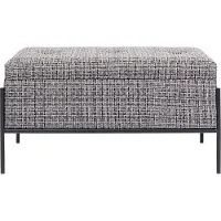 Kare Banc-Coffre Iceland Blanc Et Noir 80x40cm Kare Design