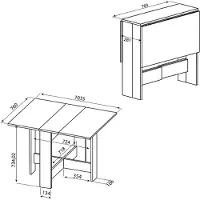 Symbiosis Table à manger pliable Papillon 103 cm - chêne