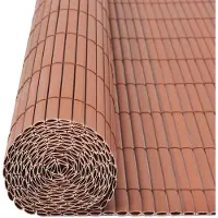 vidaXL Clôture de jardin double face 150 x 500 cm Marron