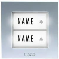 M-E MODERN-ELECTRONICS Bouton-poussoir de sonnette KTB 2 familles argenté illuminé (KTB-2 S)