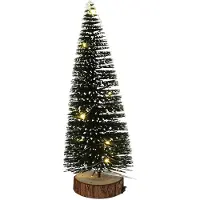 Wellhome Sapin De Noël Avec 10 Lumières Led Blanc Chaud Et Minuteur 12x12x30 Cm