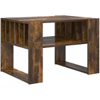 vidaXL Table basse Chêne fumé 66 x 49,5 x 45 cm Bois composite